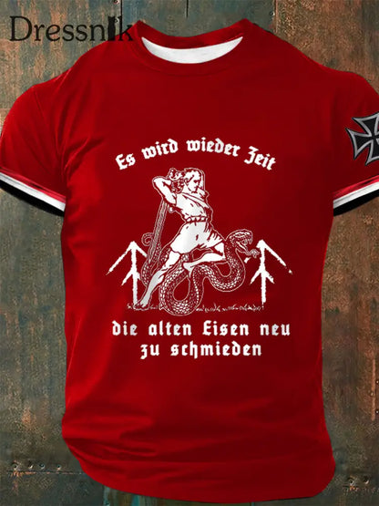 Herren Es wird Zeit die alten Geister zu rufen! Bedrucktes Kurzarm-T-Shirt Rot / S