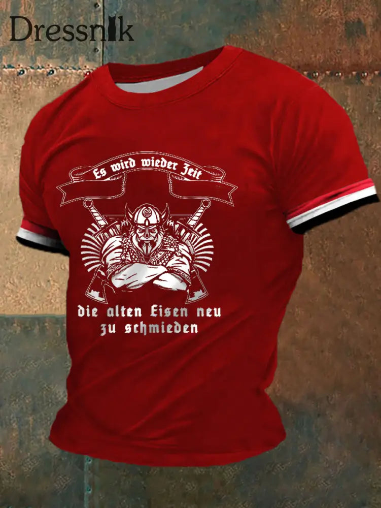 Herren Es wird Zeit die alten Geister zu rufen! Bedrucktes Kurzarm-T-Shirt Rot / S