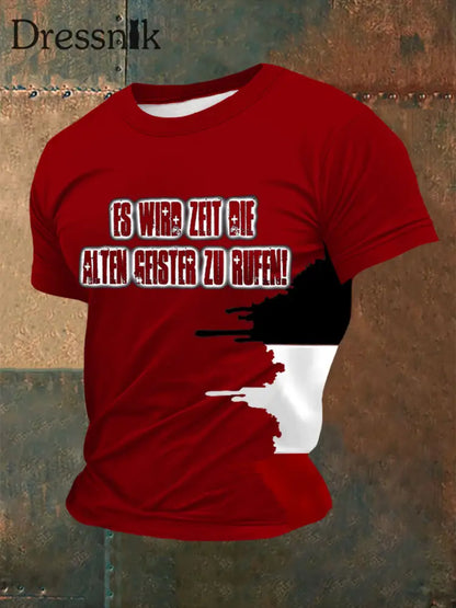 Herren Es wird Zeit die alten Geister zu rufen! Bedrucktes Kurzarm-T-Shirt Rot / S