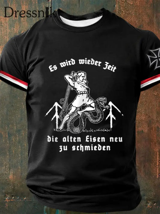 Herren Es wird Zeit die alten Geister zu rufen! Bedrucktes Kurzarm-T-Shirt Schwarz / S