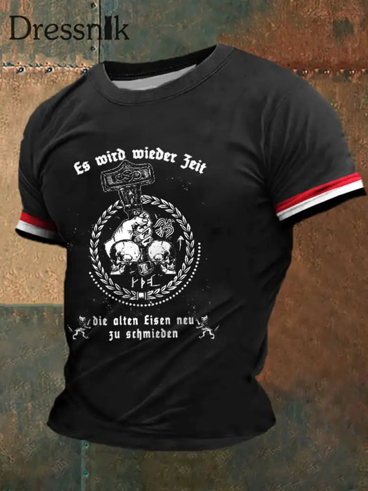 Herren Es wird Zeit die alten Geister zu rufen! Bedrucktes Kurzarm-T-Shirt Schwarz / S