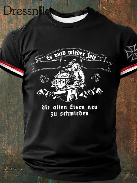 Herren Es wird Zeit die alten Geister zu rufen! Bedrucktes Kurzarm-T-Shirt Schwarz / S