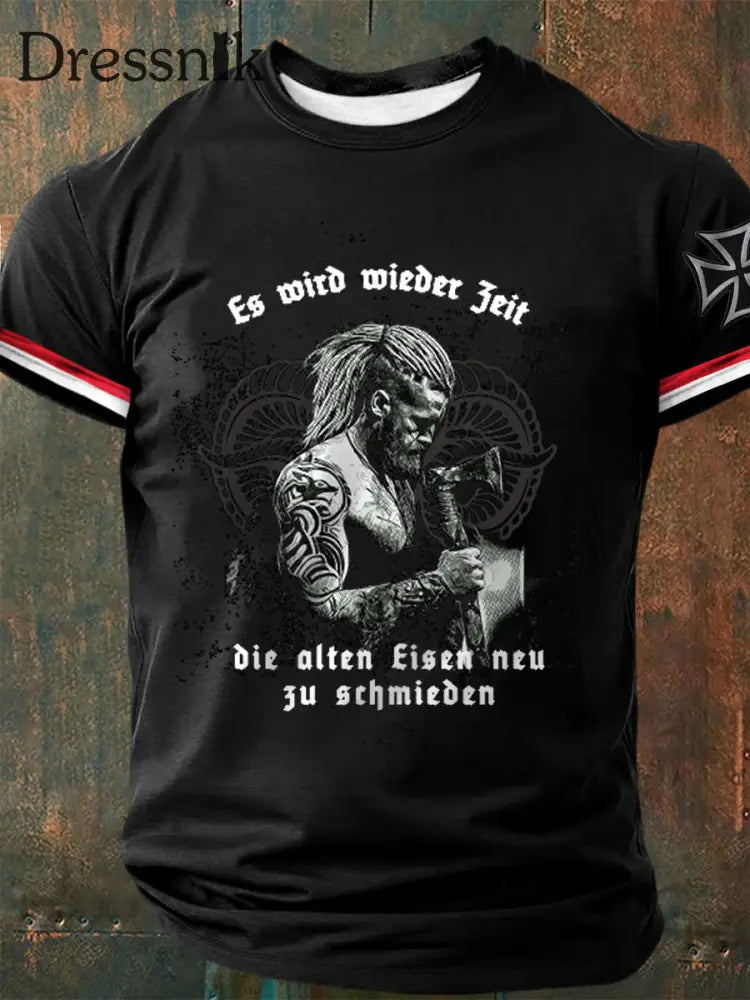 Herren Es wird Zeit die alten Geister zu rufen! Bedrucktes Kurzarm-T-Shirt Schwarz / S