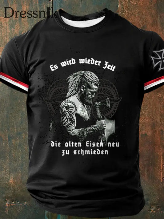 Herren Es wird Zeit die alten Geister zu rufen! Bedrucktes Kurzarm-T-Shirt Schwarz / S