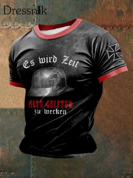 Herren Es wird Zeit die alten Geister zu rufen! Bedrucktes Kurzarm-T-Shirt Schwarz / S
