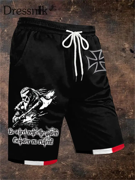 Herren Es wird Zeit die alten Geister zu rufen! Print-Shorts Schwarz / S