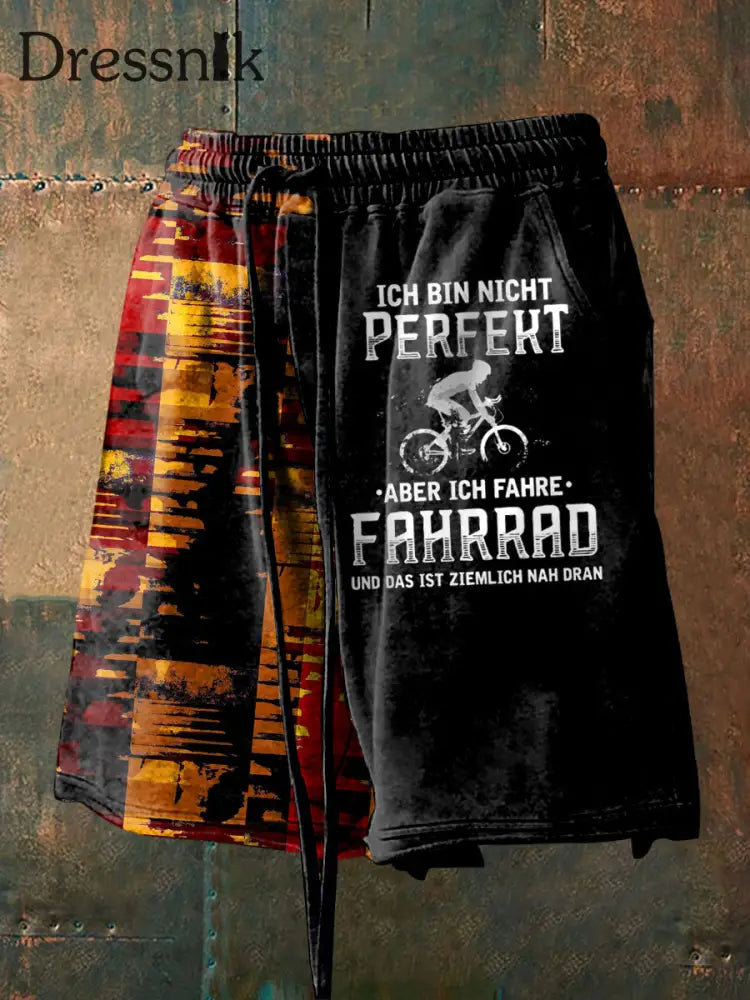 Herren Fahrrad bedruckte Shorts als bild / S