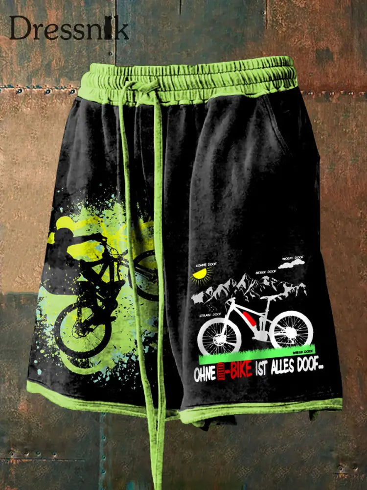 Herren Fahrrad bedruckte Shorts als bild / S