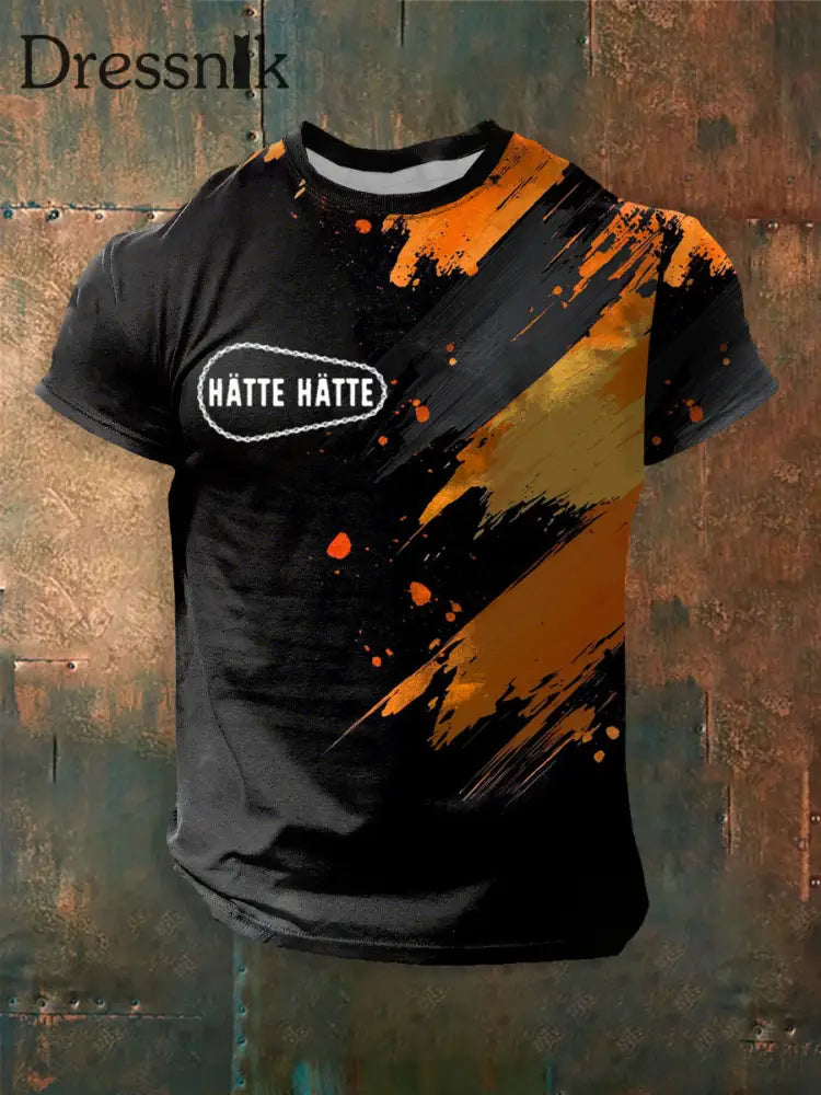 Herren Fahrrad bedrucktes Kurzarm-T-Shirt als bild / S