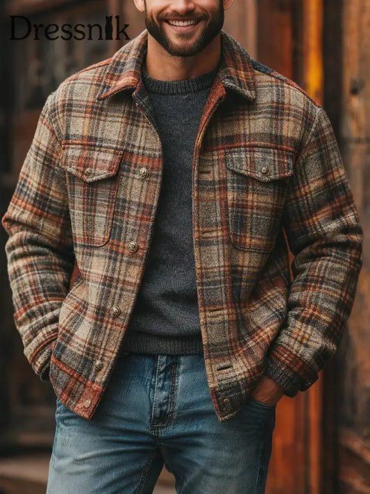 Herren Freizeit jacke Kariert als bild / S