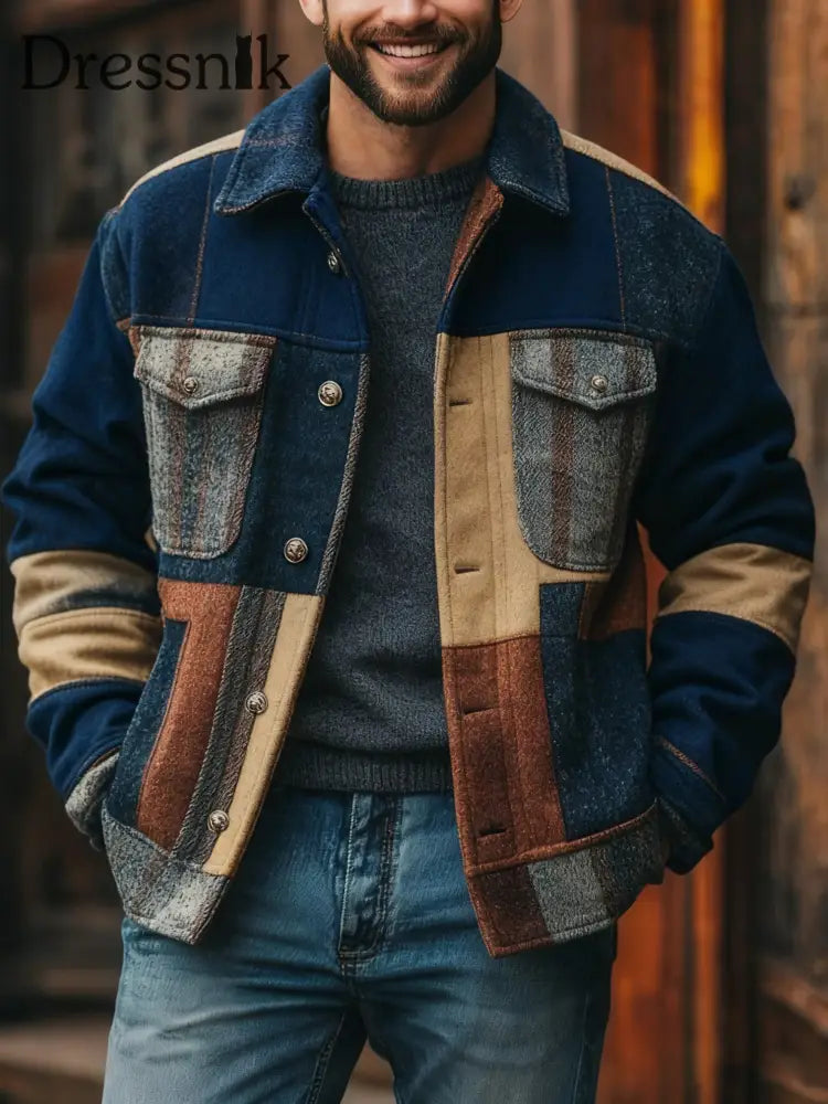 Herren Freizeit jacke Kariert als bild / S