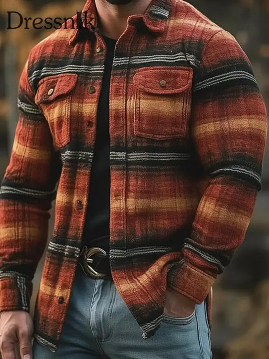 Herren Freizeit jacke Kariert als bild / S