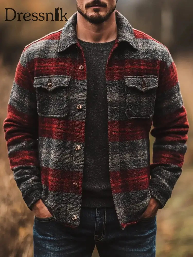 Herren Freizeit jacke Kariert als bild / S