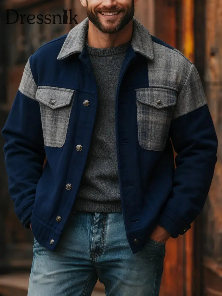 Herren Freizeit jacke Kariert als bild / S