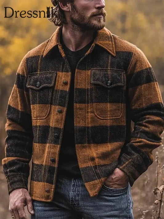 Herren Freizeit jacke Kariert als bild / S