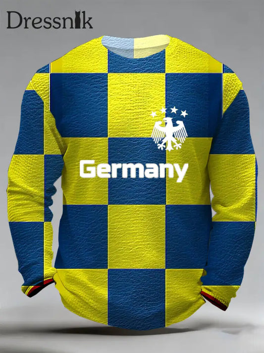 Herren-Gedenk-T-Shirt mit National flaggen druck zur Unterstützung der deutschen Weltmeister schaft A / S