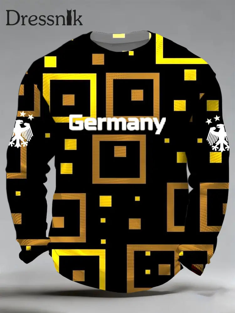Herren-Gedenk-T-Shirt mit National flaggen druck zur Unterstützung der deutschen Weltmeister schaft A / S