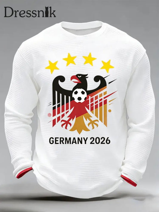 Herren-Gedenk-T-Shirt mit National flaggen druck zur Unterstützung der deutschen Weltmeister schaft A / S