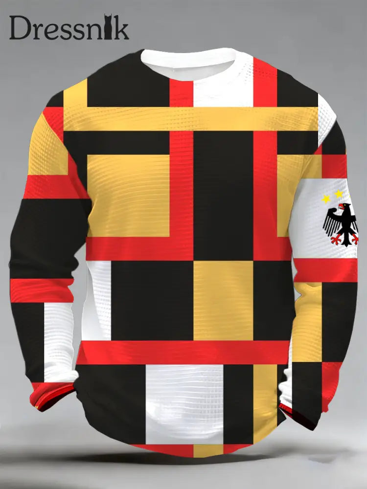 Herren-Gedenk-T-Shirt mit National flaggen druck zur Unterstützung der deutschen Weltmeister schaft A / S