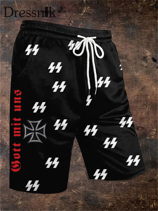 Herren Gott mit uns Bedruckte Shorts als bild / S