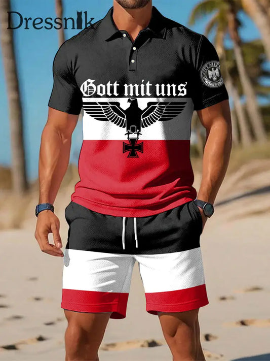 Herren Gott mit uns Print Polo-Sets als bild / S