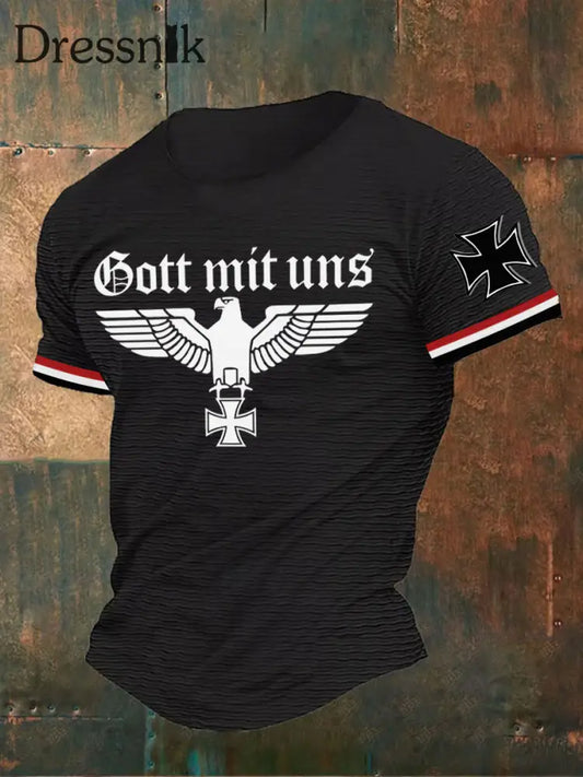 Herren Gott mit uns T-Shirt Schwarz / S
