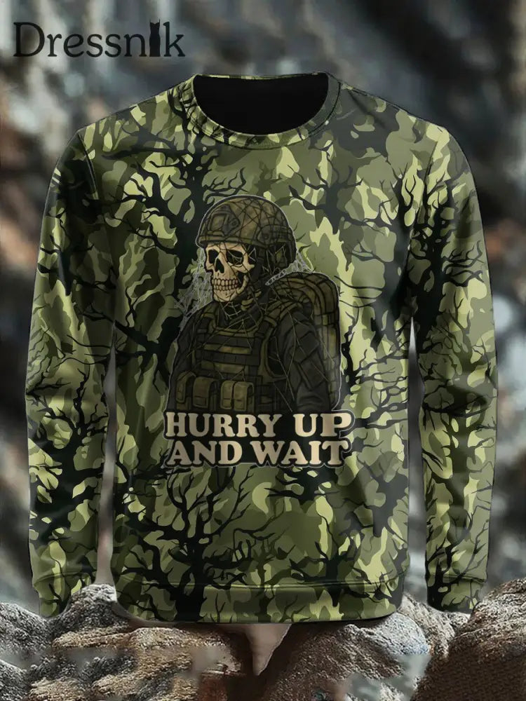 Herren-Halloween-Druck-Sweatshirt mit Rundhals ausschnitt als bild / S