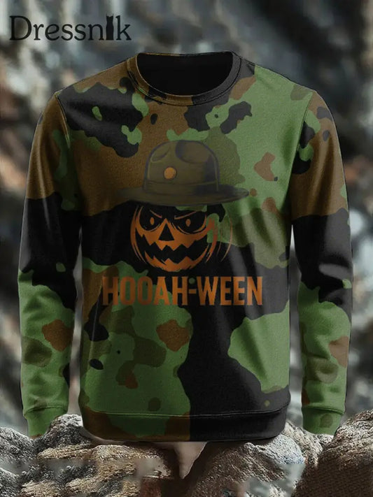 Herren-Halloween-Druck-Sweatshirt mit Rundhals ausschnitt als bild / S