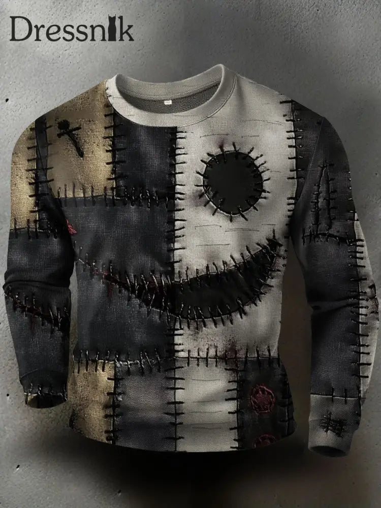 Herren Halloween Lustige Kunst Bedrucktes Sweatshirt als bild / S