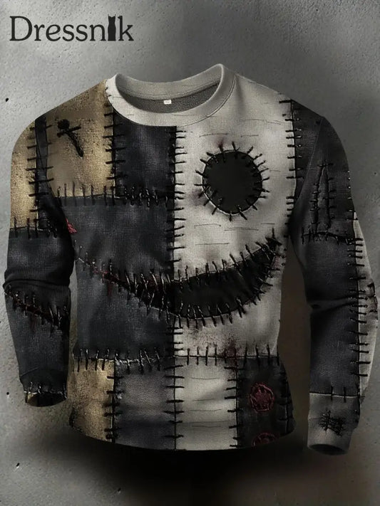 Herren Halloween Lustige Kunst Bedrucktes Sweatshirt als bild / S