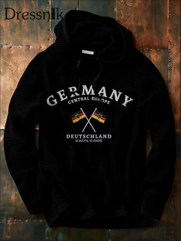 Herren Hoodie mit deutschem Kunstdruck A / S