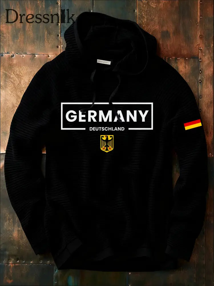 Herren Hoodie mit deutschem Kunstdruck A / S