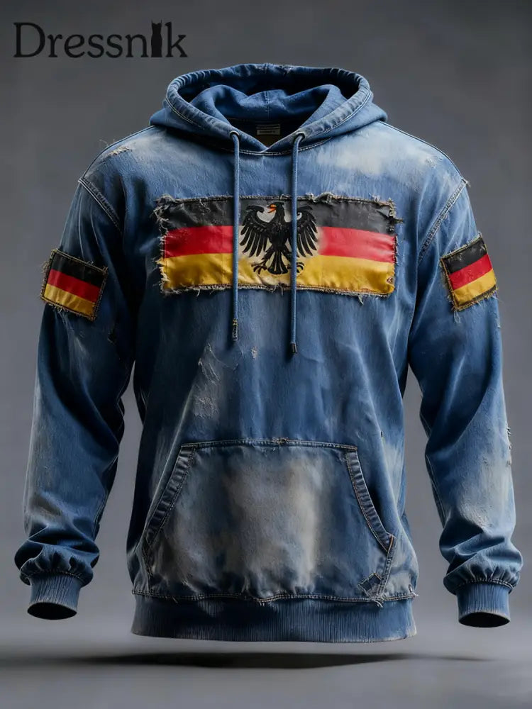 Herren-Hoodie mit Tasche für Deutschland Design in Übergröße als bild / S
