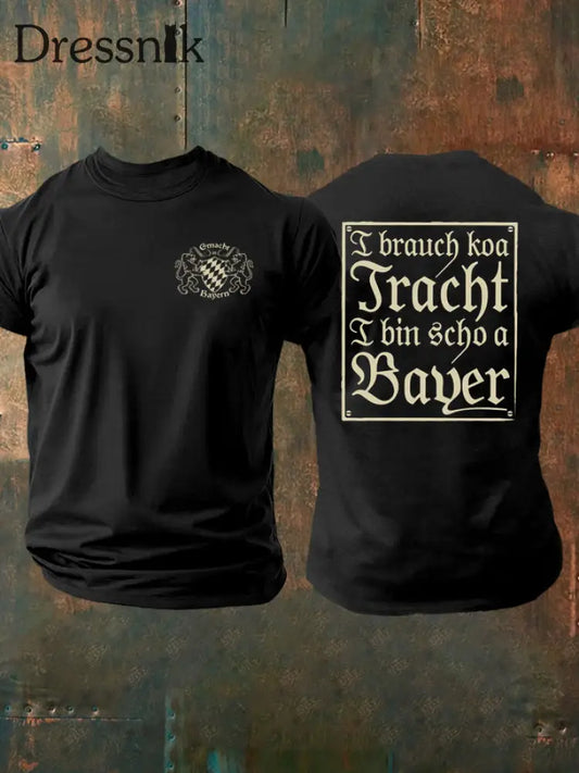 Herren I brach koa Tracht i bin scho ein Bayer T-Shirt Schwarz / S