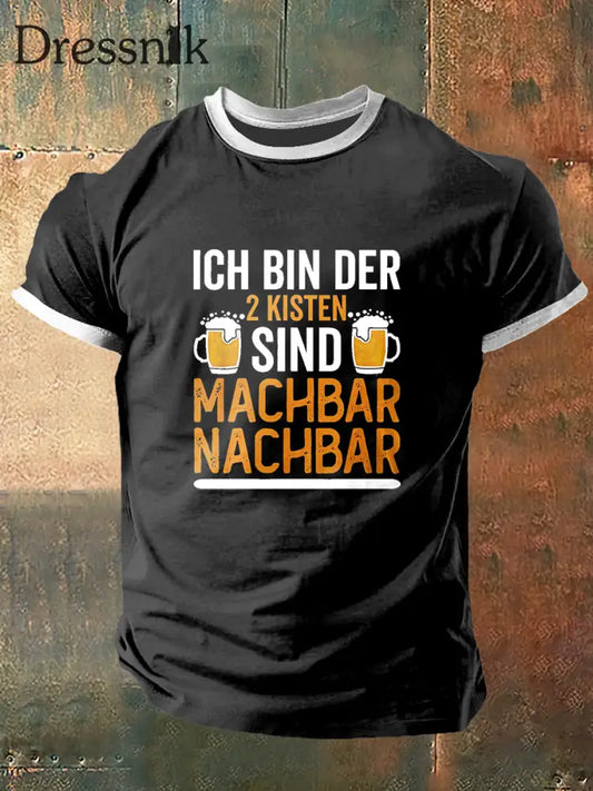 Herren Ich Bin Der Machbar Print Vintage Mode Kurzarm T-Shirt Schwarz / S