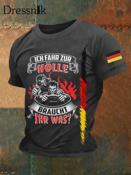 Herren Ich Fahr Zur Hölle Braut Ihr war bedrucktes Kurzarm-T-Shirt Schwarz / S