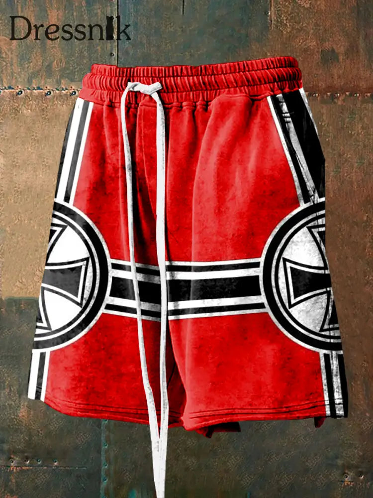 Herren Iron Corss Deutschland Shorts Rot / S