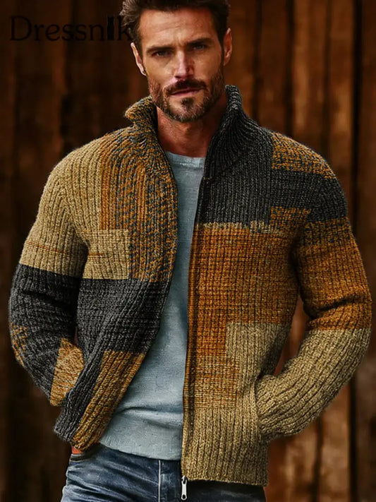 Herren-Jacke mit Reiß verschluss für geometrische Kunst als bild / S