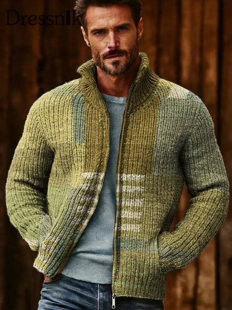 Herren-Jacke mit Reiß verschluss für geometrische Kunst als bild / S