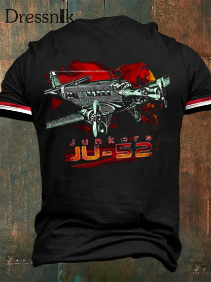Herren Junkers JU 52 bedrucktes Kurzarm-T-Shirt