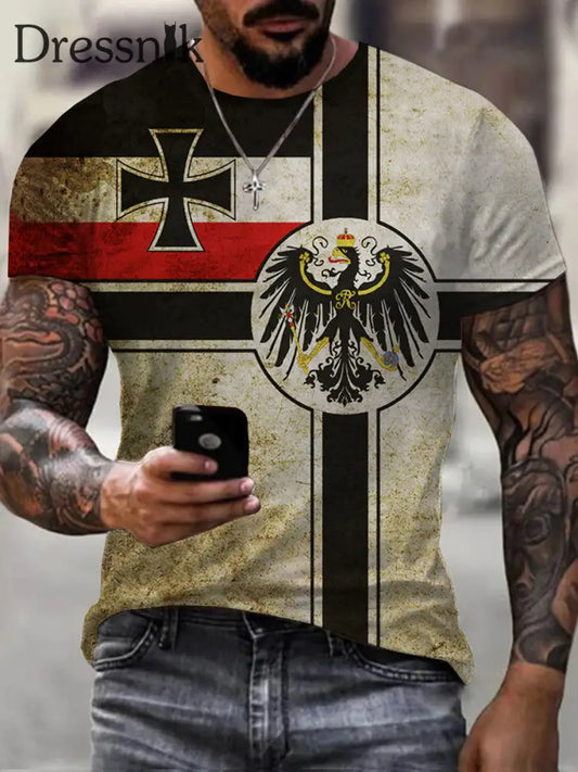 Herren-Kapuzen pullover mit Eisernen Kreuz druck als bild / S