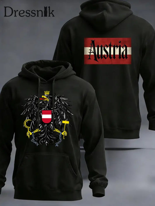 Herren-Kapuzen-Sweatshirt mit österreichisch inspirierten Print A / S