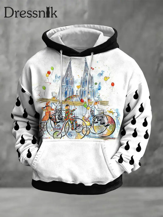 Herren Kölner Karneval Übergroßer Hoodie als bild / S