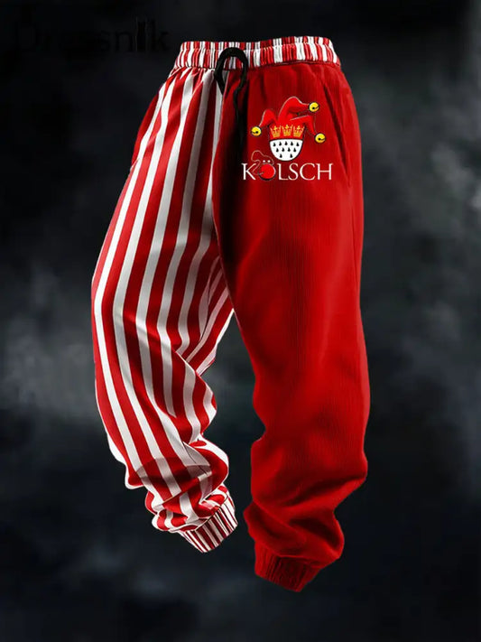 Herren Herren Kölner Karnevals druck Strukturierte lockere Freizeit hosen als bild / S