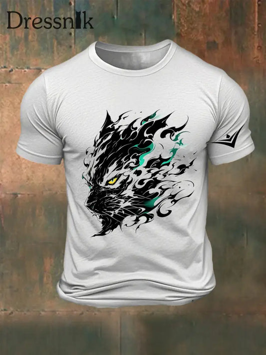 Herren-Kurzarm-T-Shirt aus Baumwolle Weiß / S