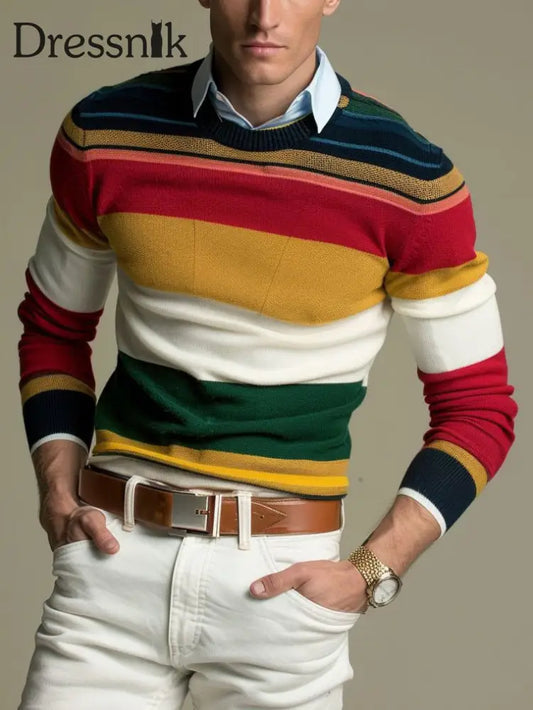 Herren lässig bedruckter Pullover als bild / S