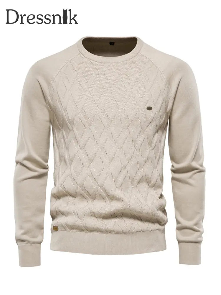 Herren lässig einfarbig gestrickter Pullover