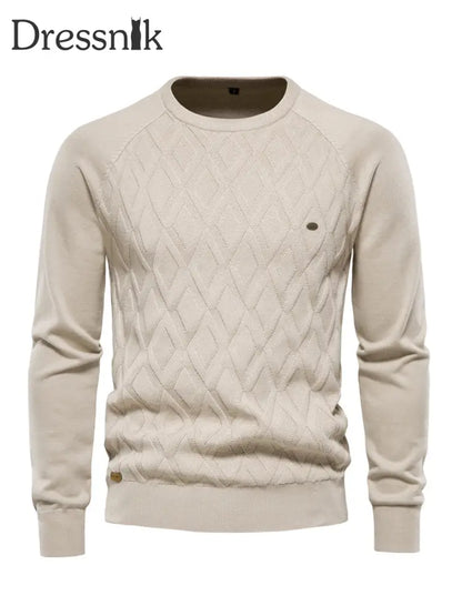 Herren lässig einfarbig gestrickter Pullover