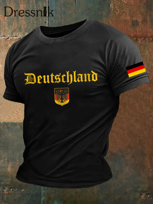 Herren Lässiges T-Shirt mit Rundhals ausschnitt kurz ärmel iges T-Shirt A / S