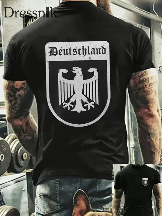 Herren Lässiges T-Shirt mit Rundhals ausschnitt kurz ärmel iges T-Shirt A / S